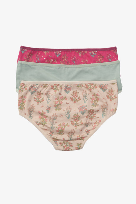 Carina - Pack of 3 Colored Brief Panties