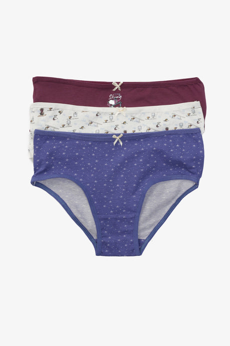Carina - Pack of 3 Colored Brief Panties