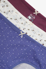Carina - Pack of 3 Colored Brief Panties