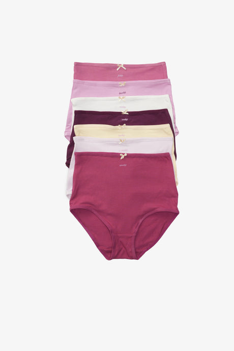 Carina - Pack of 7 Colored Full Brief Panties