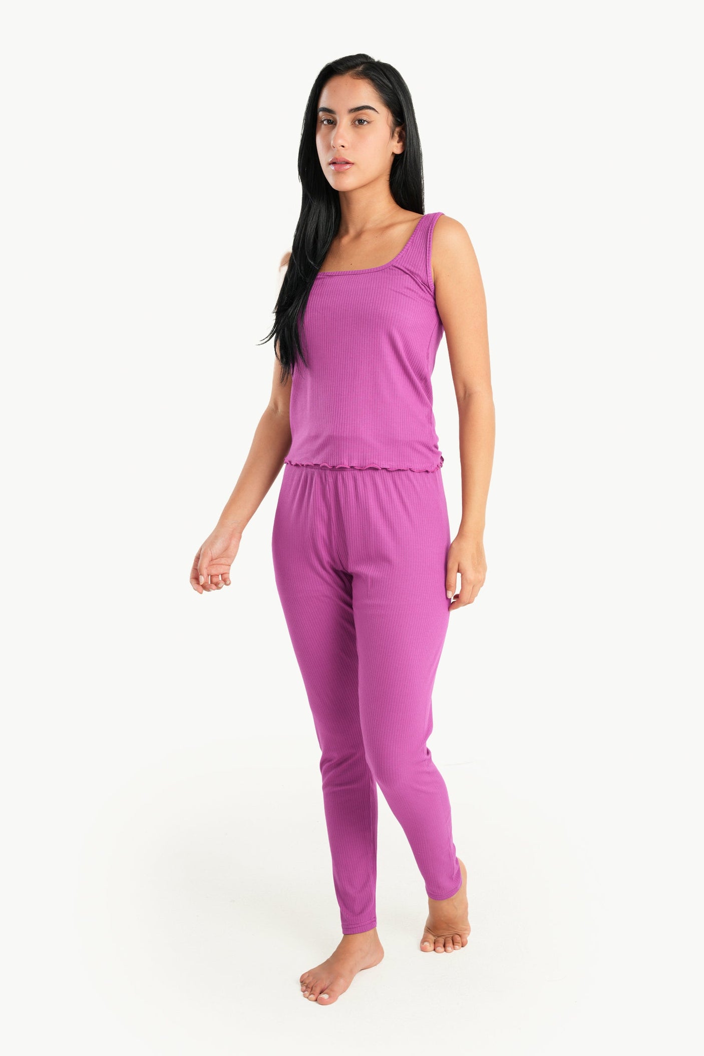 Carina -  Frilled Hem Pyjama Top