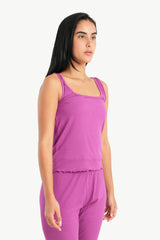 Carina -  Frilled Hem Pyjama Top