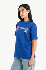 Carina -Printed Blue T-Shirt
