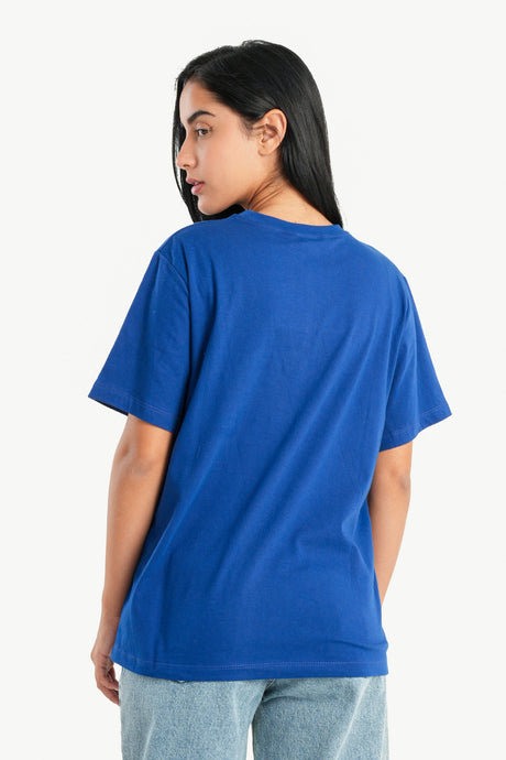 Carina -Printed Blue T-Shirt