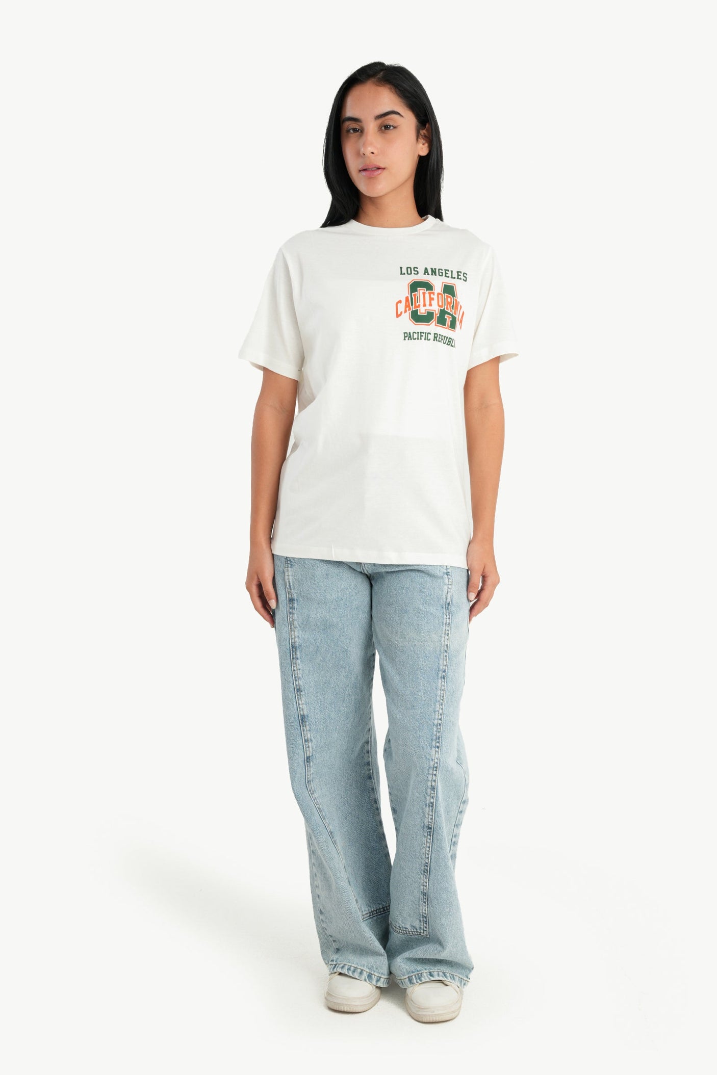 Carina -Cotton Off White T-Shirt