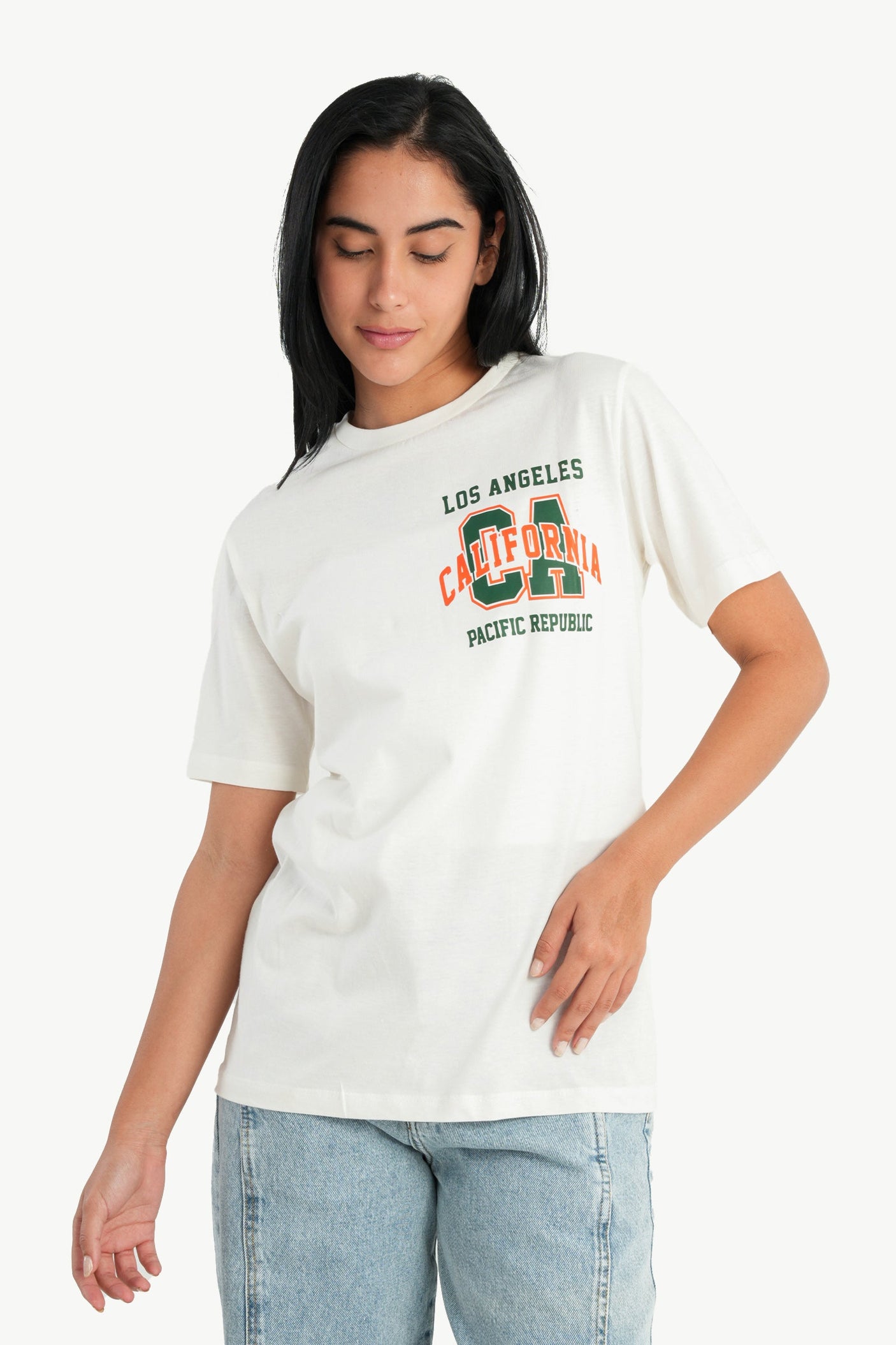 Carina -Cotton Off White T-Shirt