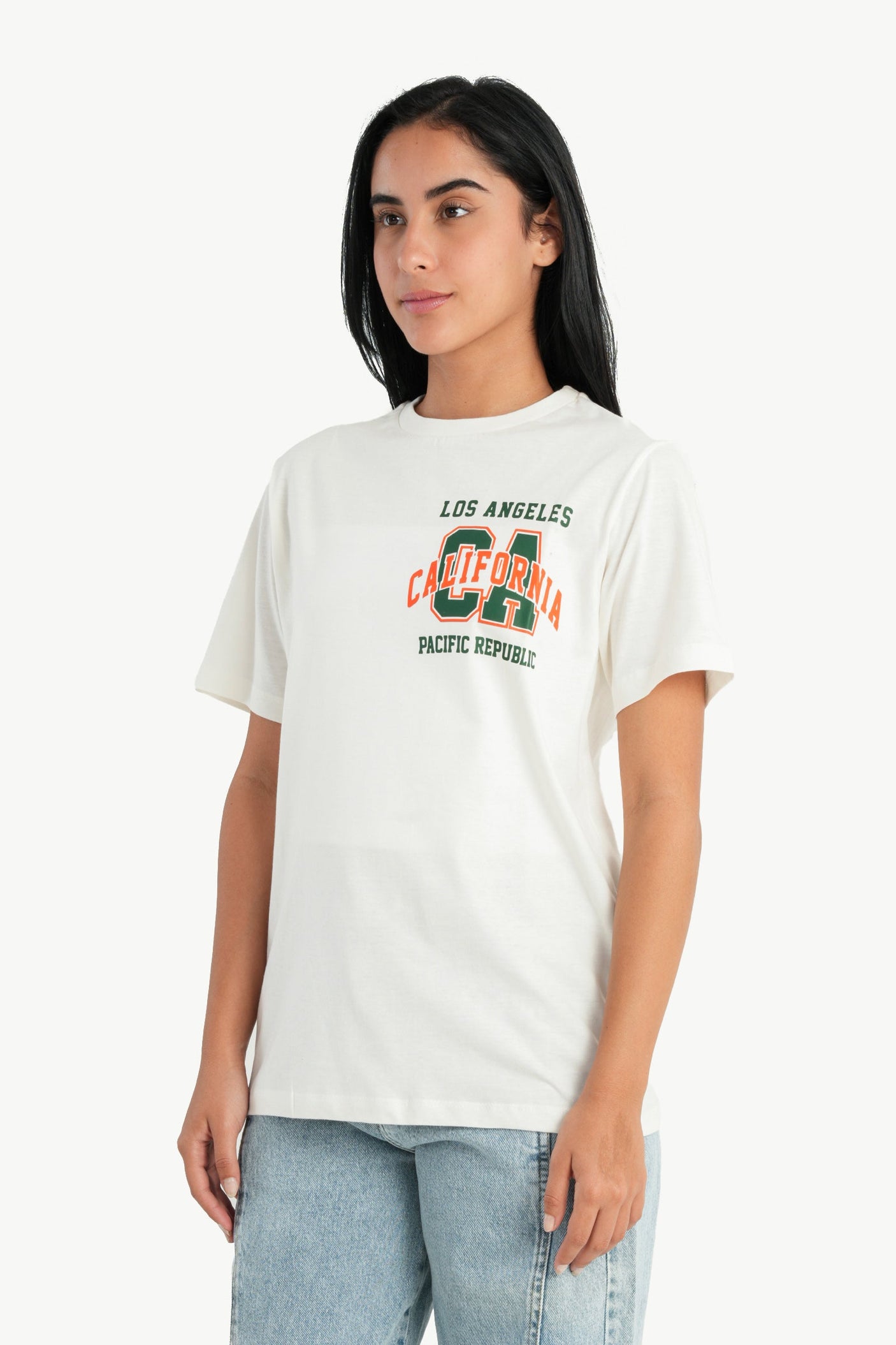 Carina -Cotton Off White T-Shirt