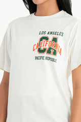 Carina -Cotton Off White T-Shirt