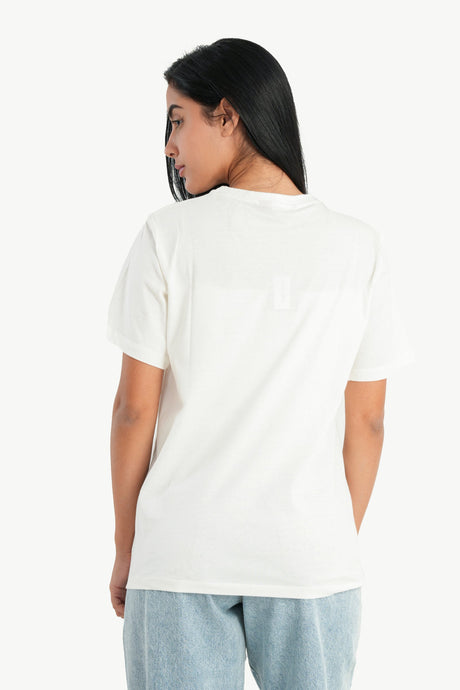 Carina -Cotton Off White T-Shirt