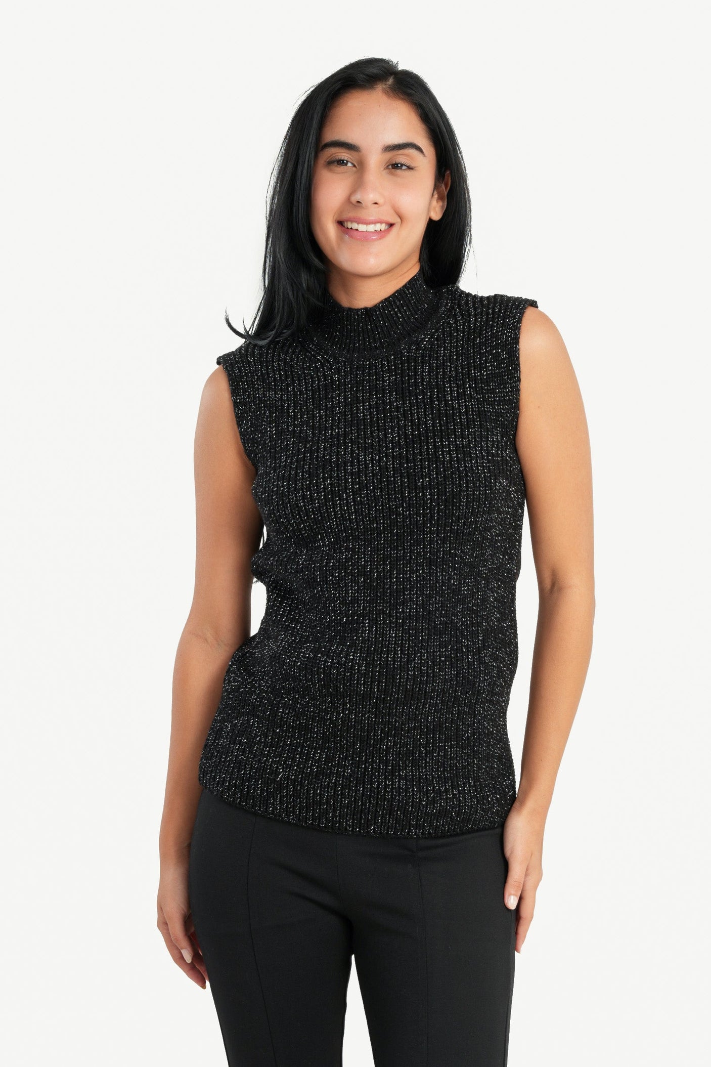 Carina - High Neck Ribbed Pullover For women