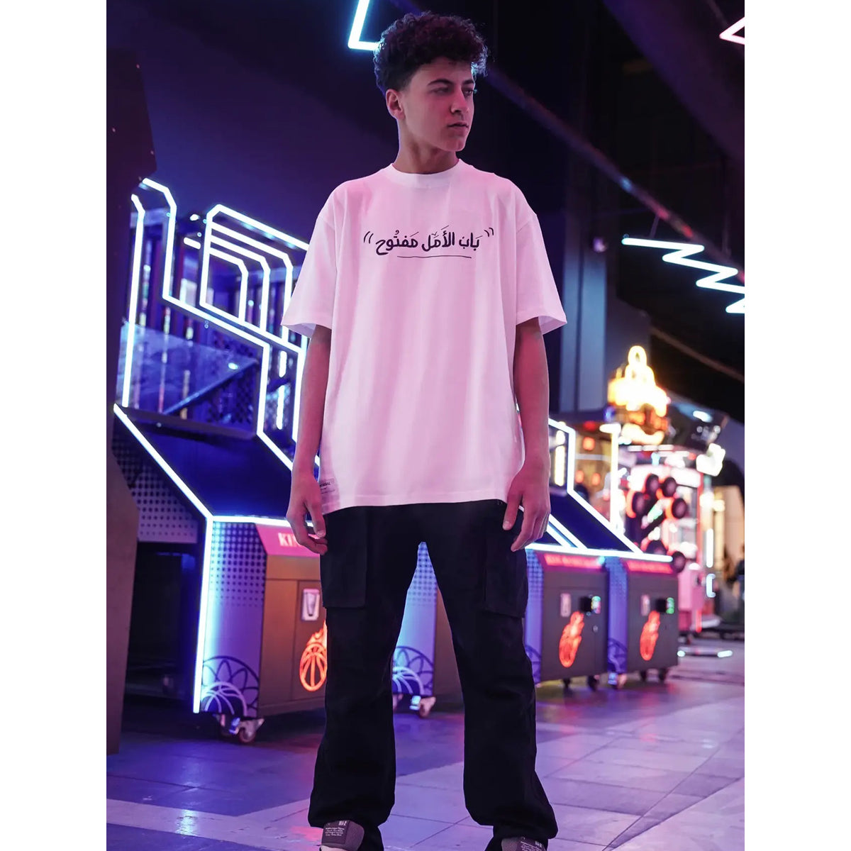 Coup – Text Print T-Shirt with Short Sleeves