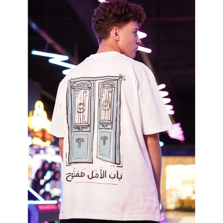Coup – Text Print T-Shirt with Short Sleeves