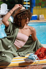Strapless Cropped Ribbed Top