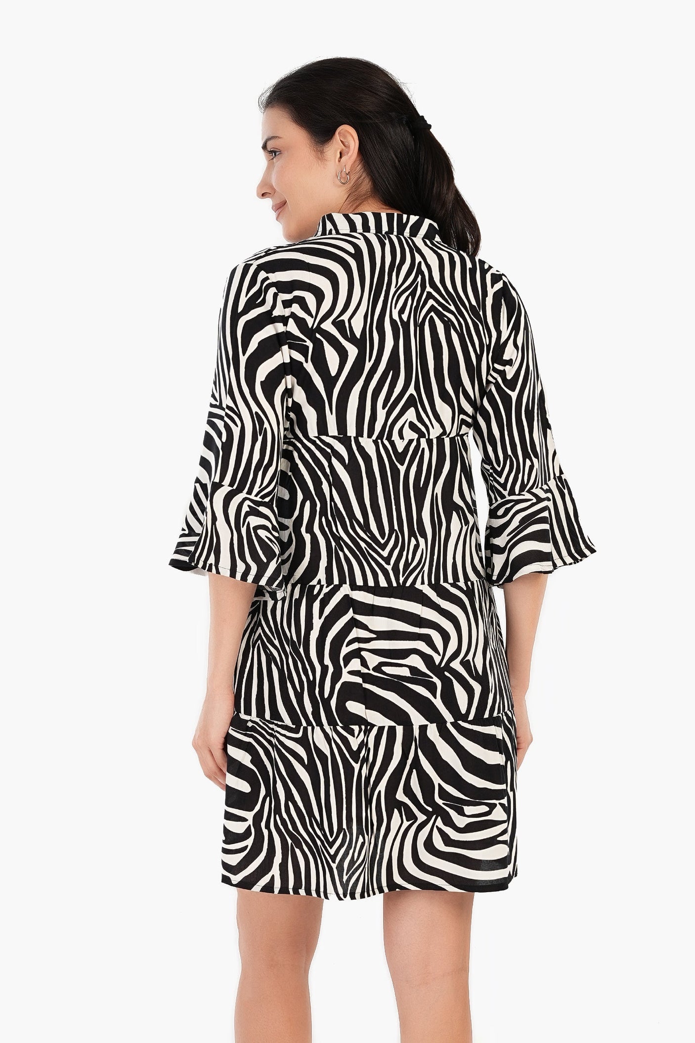 Carina - Zebra Print Short Nightgown