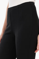 Carina - Black Ribbed Flare Pants
