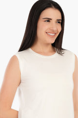 Carina - Viscose Sleeveless Long T-Shirt