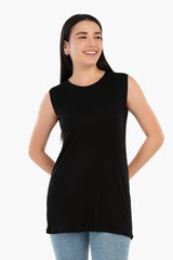 Carina - Viscose Sleeveless Long T-Shirt