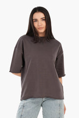 Carina - Ribbed Crew Neck T-Shirt