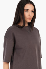 Carina - Ribbed Crew Neck T-Shirt