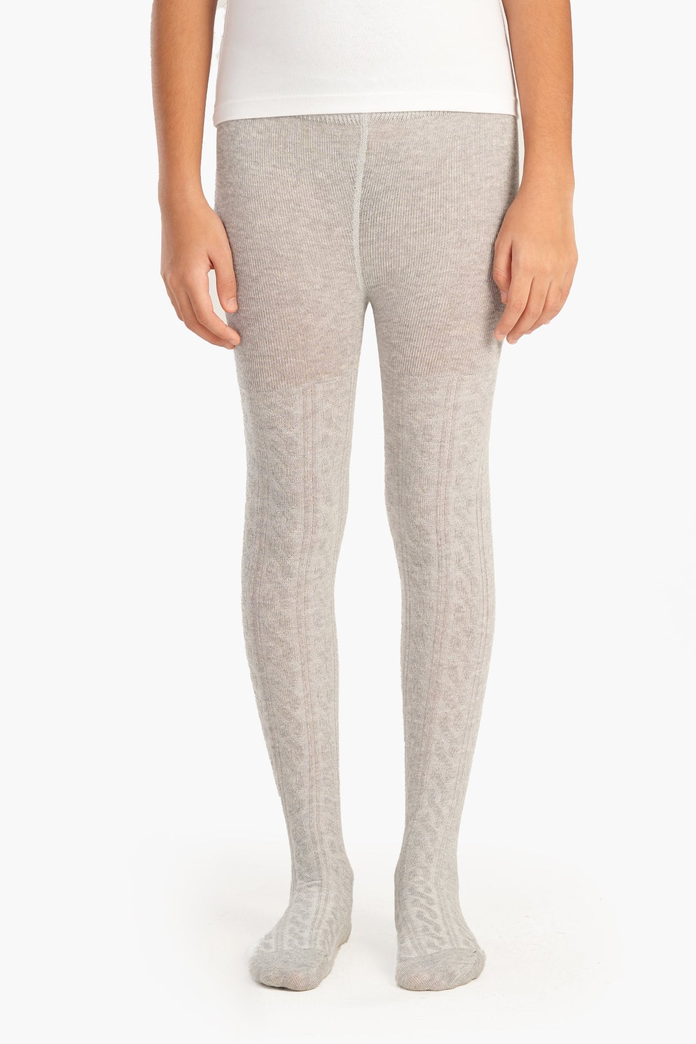 Carina - Girly Cotton Plain Pantyhose