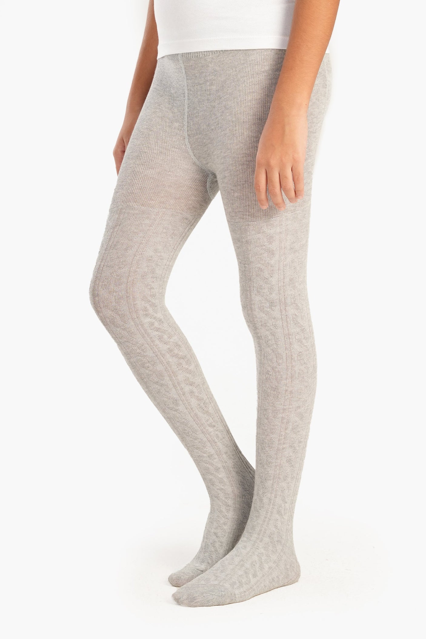Carina - Girly Cotton Plain Pantyhose