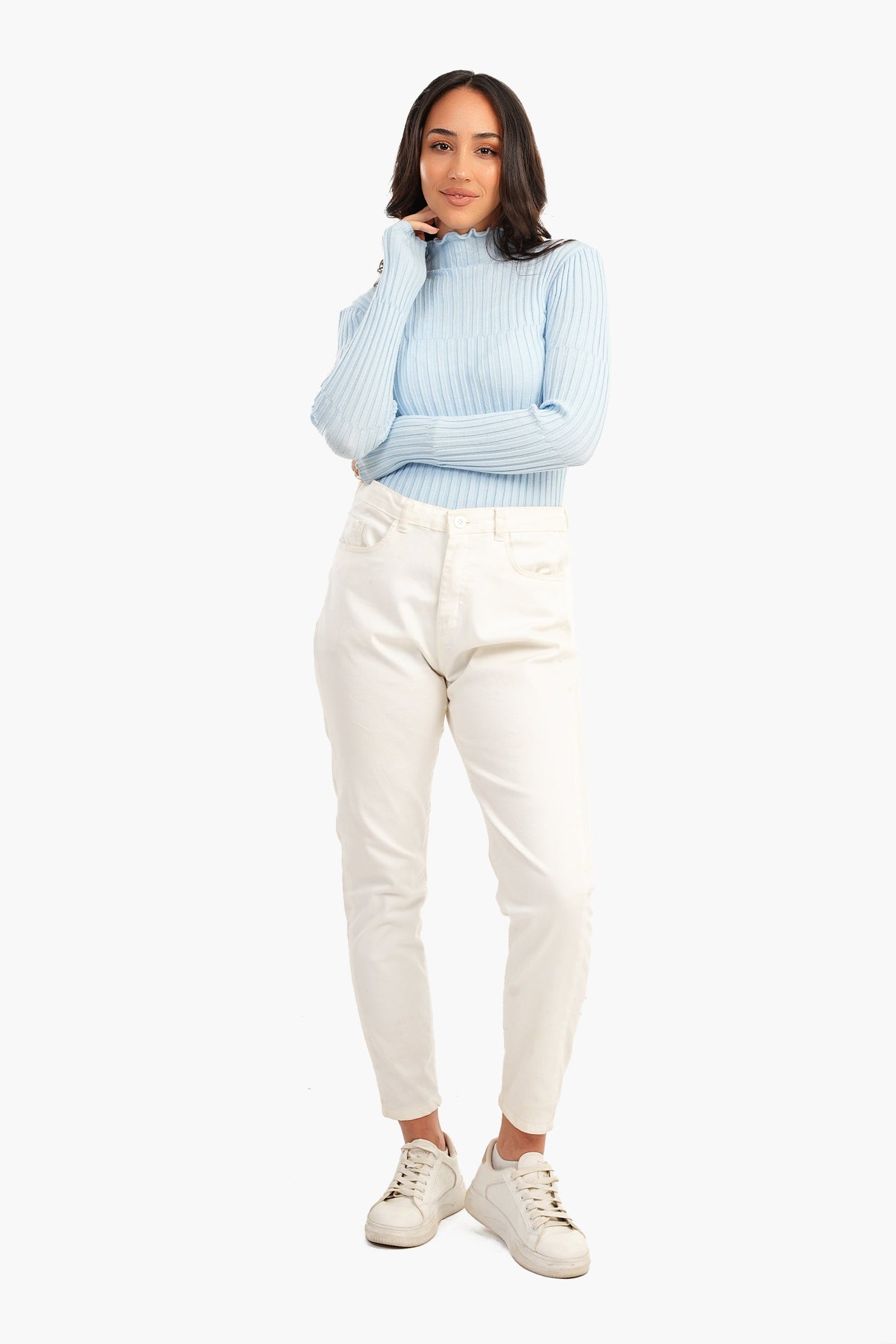 Carina -Ribbed Slim Fit Pullover