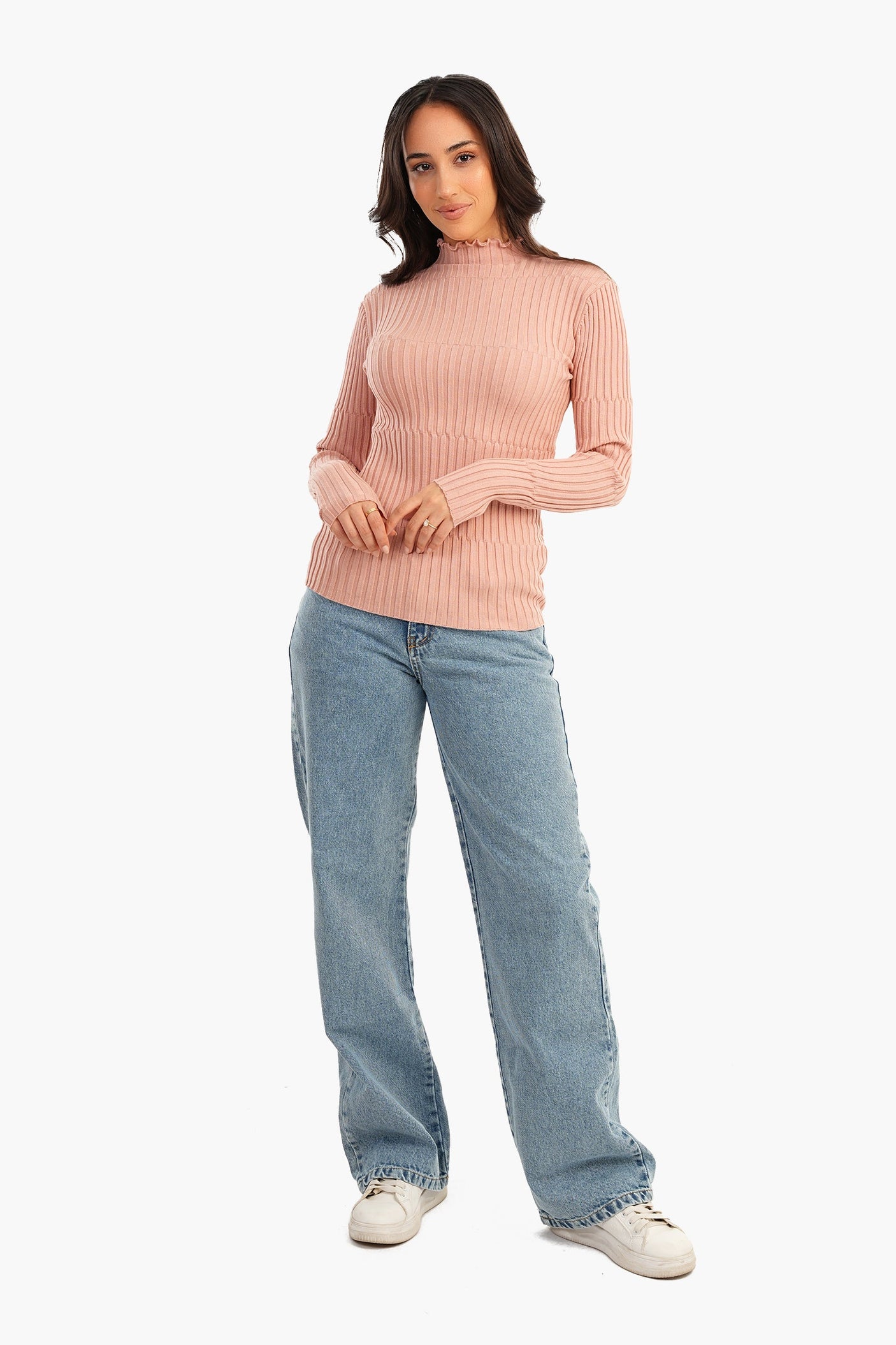Carina -Ribbed Slim Fit Pullover
