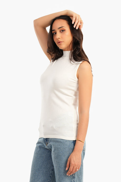 Carina -Sleeveless High Neck Pullover