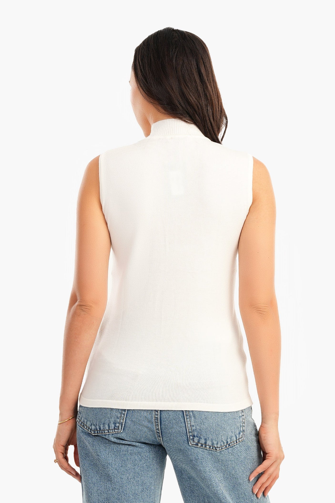 Carina -Sleeveless High Neck Pullover