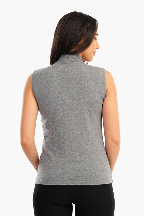 Carina -Sleeveless High Neck Pullover