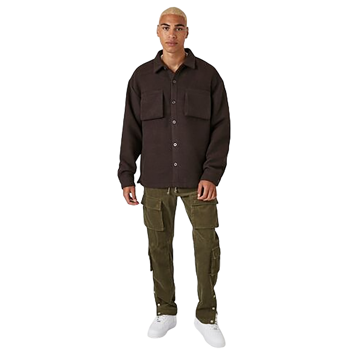 Forever 21 - Drop-Sleeve Pocket Shacket - Sold by FIG