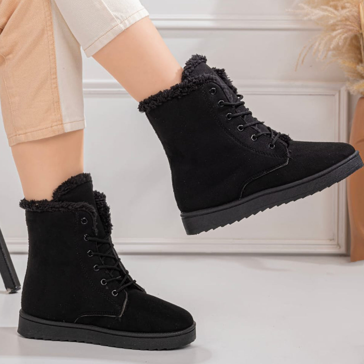 Etmana - Women's Fur Lined Ankle Boots