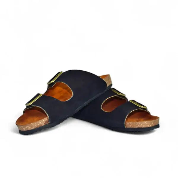 Leazus - Leather SnapDue Sandal - Black