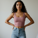 Fresco - Women’s Cotton Crop Tank Top