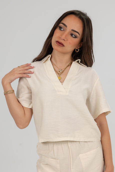 Fresco - Women’s Linen Crop Top