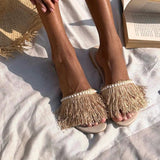 Katee - FRANJA BEIGE  SLIPPERS