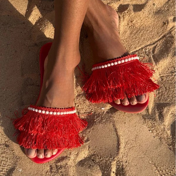 Katee - FRANJA RED SLIPPERS