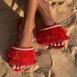 Katee - FRANJA RED SLIPPERS