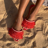 Katee - FRANJA RED SLIPPERS