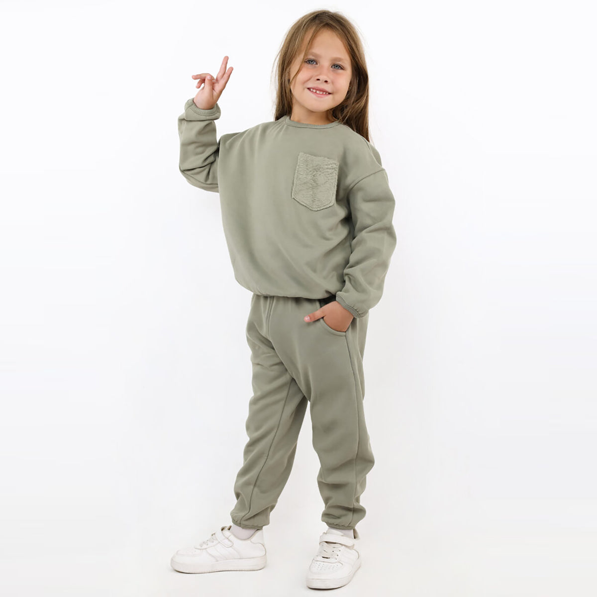Minime - Girls Fur Suit OILY
