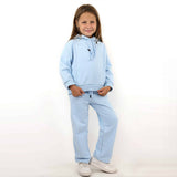 Minime - Set Girls COTTON HOODIE BABY BLUE