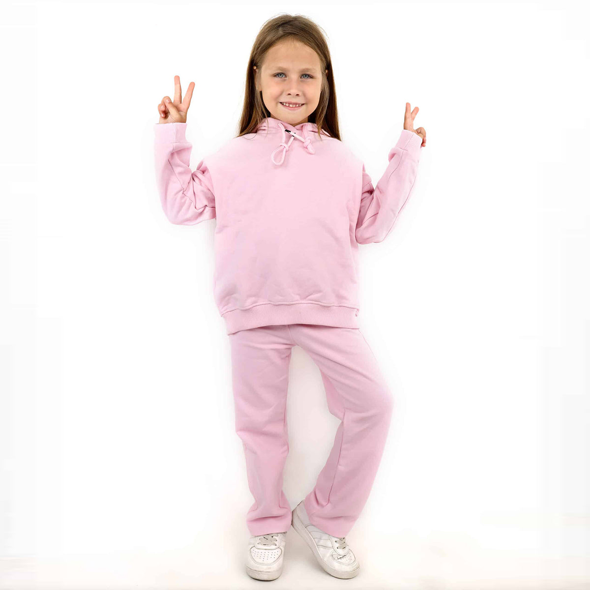 Minime - Set Girls COTTON HOODIE PINK