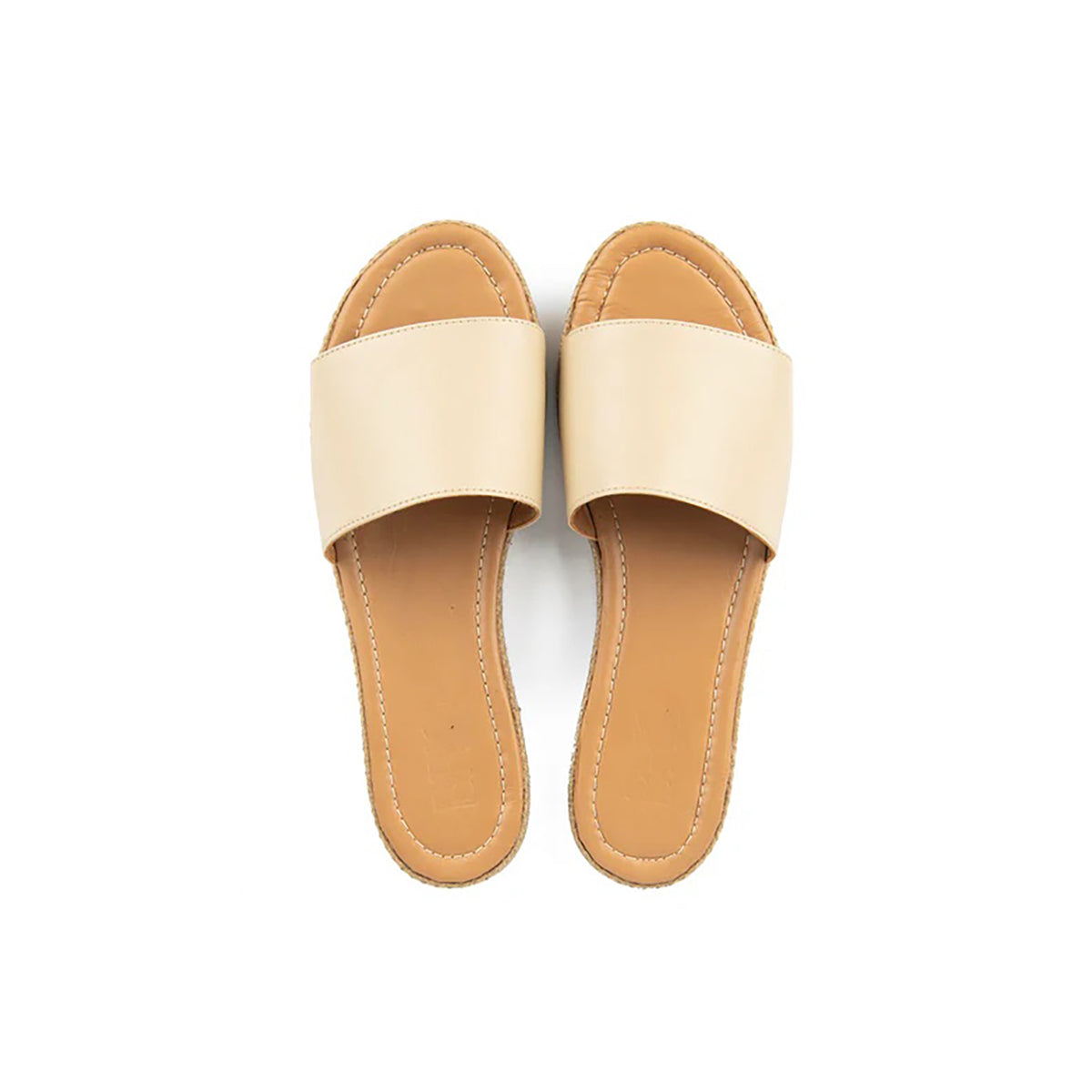 Brio - Buckle  Natural Leather Slippers