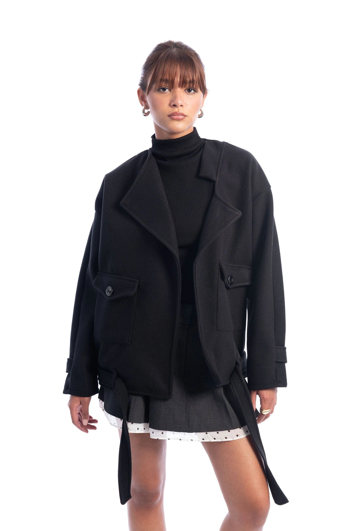 Hans-Crop Irregular Jacket
