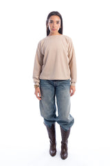 Hans-Solid Crew Neck Knitted Top