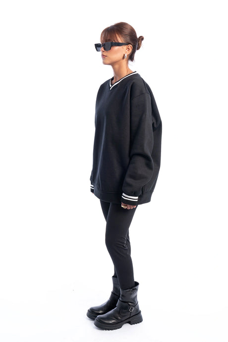 Hans-V Neck sweater Striped