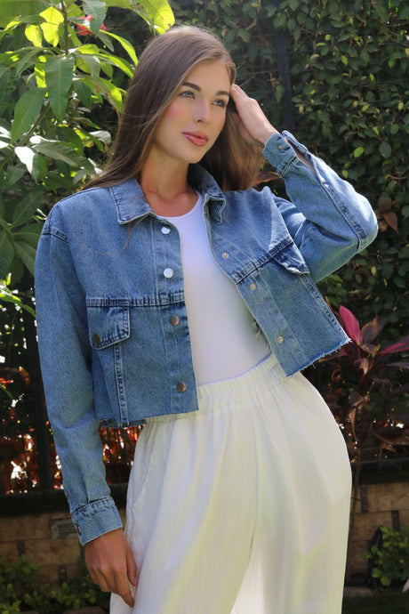 Hans-Denim Crest Jacket Dark Blue