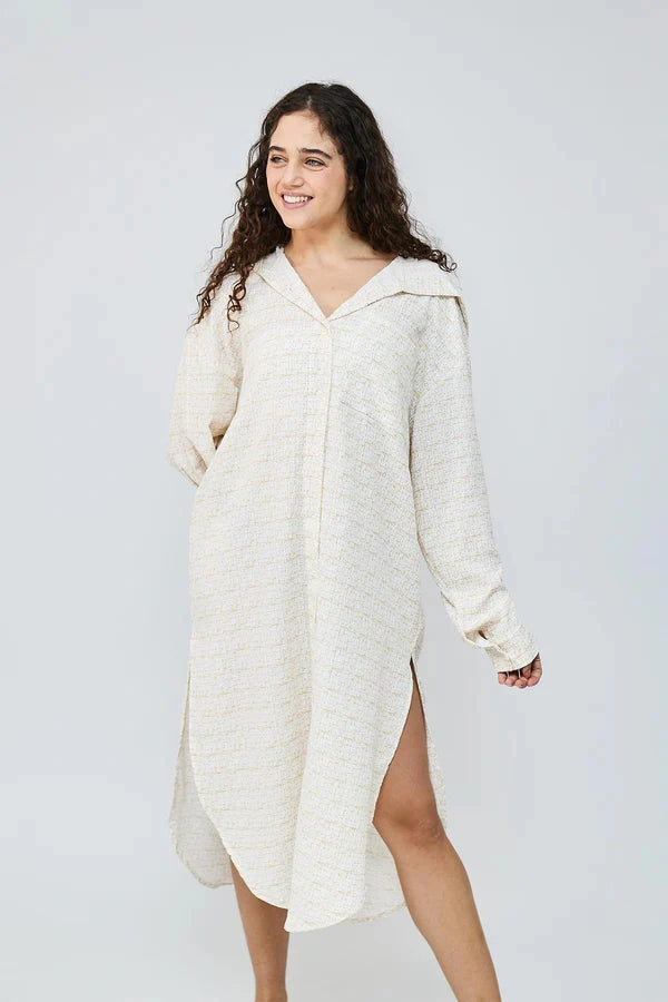 Hans-Sandy Breeze Hooded Shirt Dress