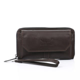 CROSSLAND - Genuine Leather Clutch Handbag- Interior Card Slots for men