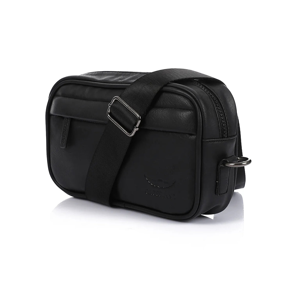 CROSSLAND -  Leather Handbag And Crossbody Bag, 3 Zippers, Adjustable Shoulder Strap for men